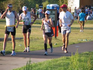 Katie with about 4.5 miles to go!